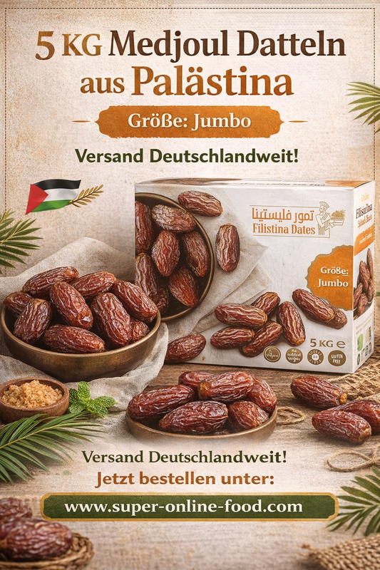 Medjoul Datteln aus Palästina | 5 Kg | Größe: Jumbo