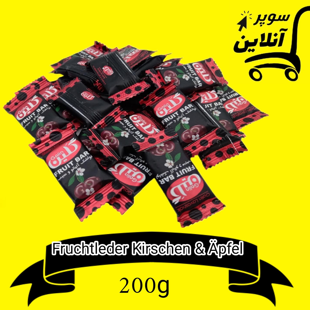 Fruchtleder Kirschem & Äpfel 200g | لواشک البالو و سیب